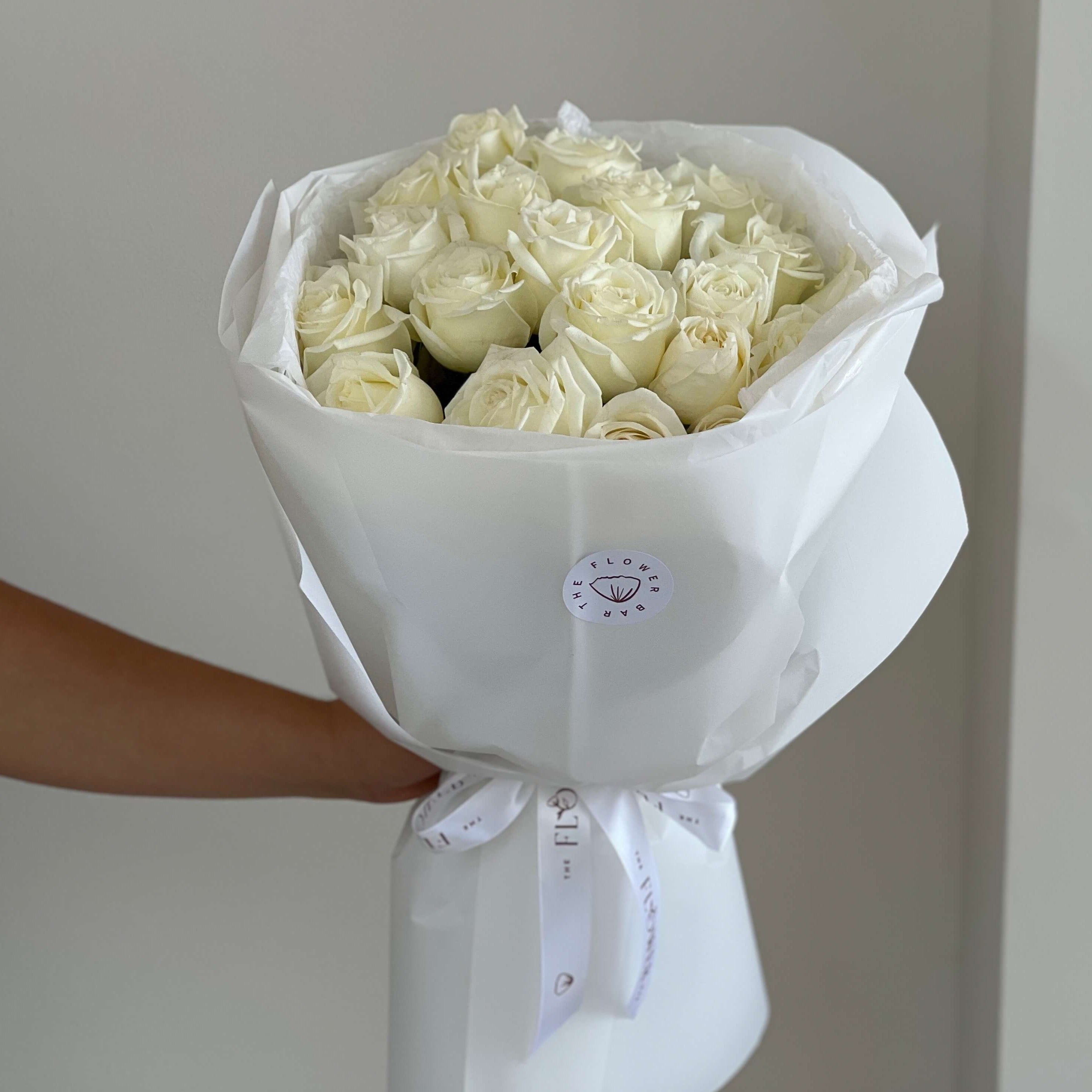 White Roses In White