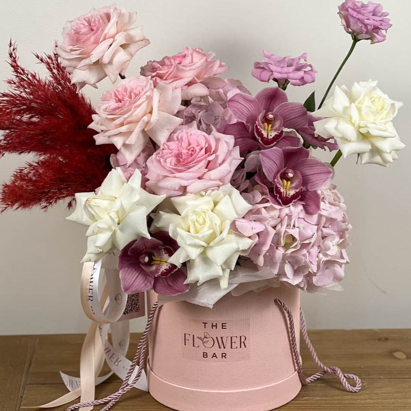 Signature Composition in Pink Box