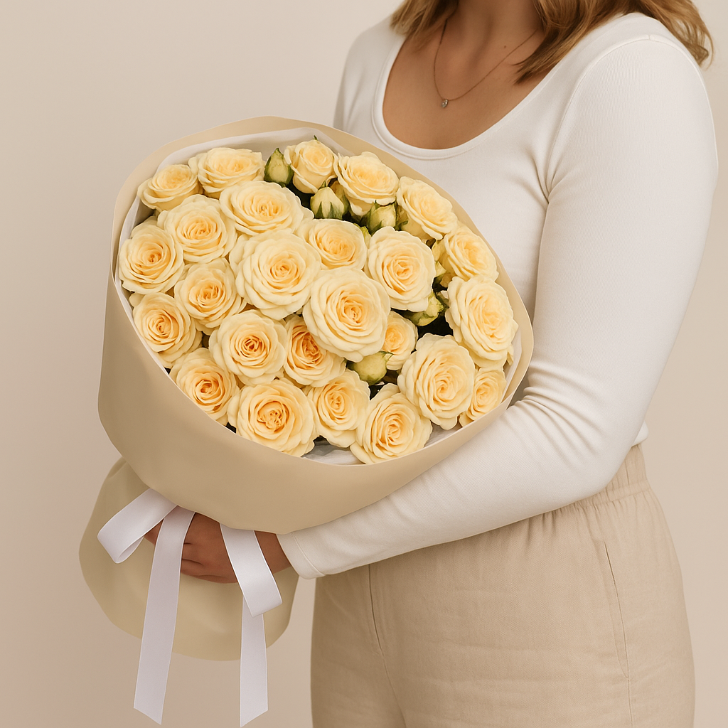 Beige Round Bouquet