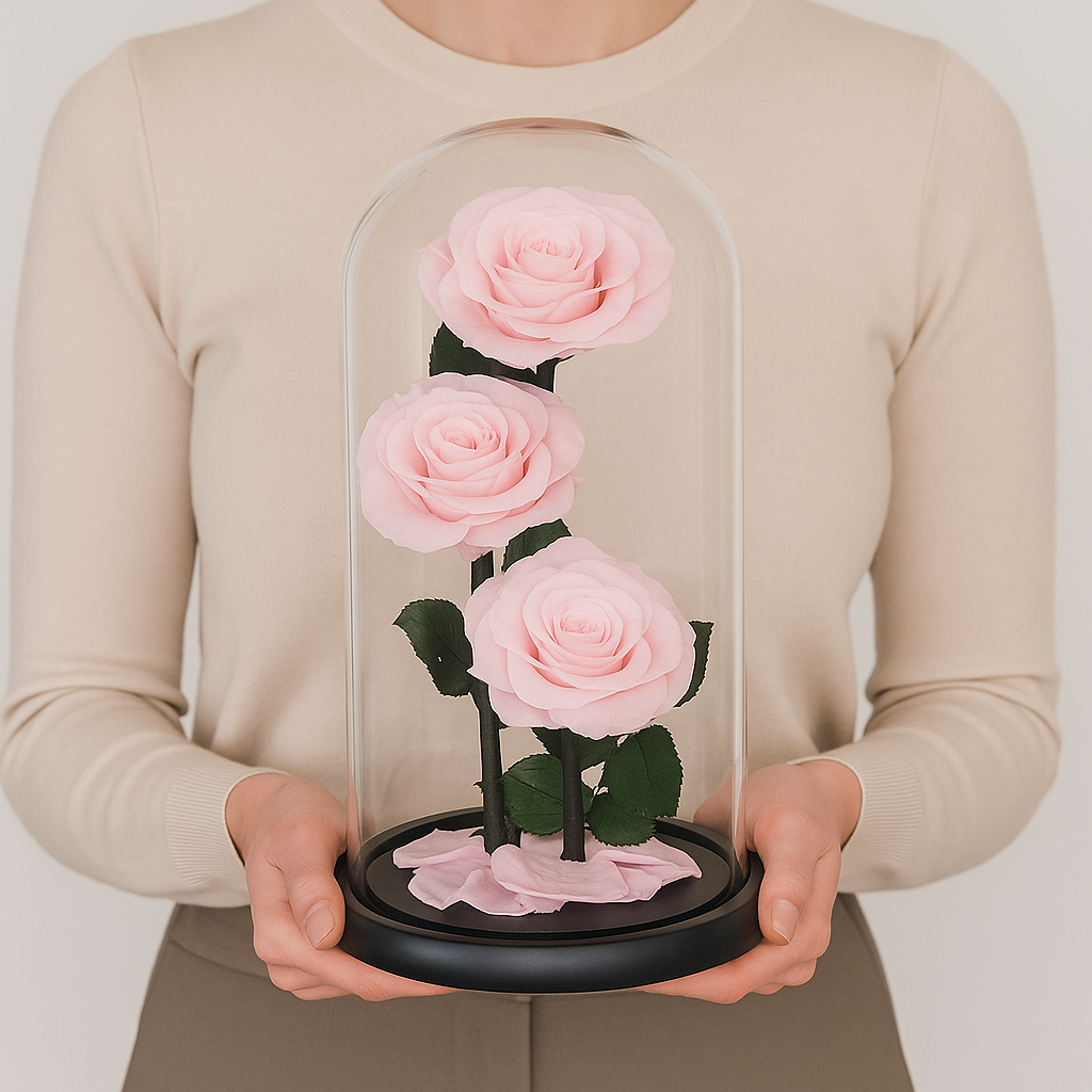Forever Rose Pink (3 Roses)