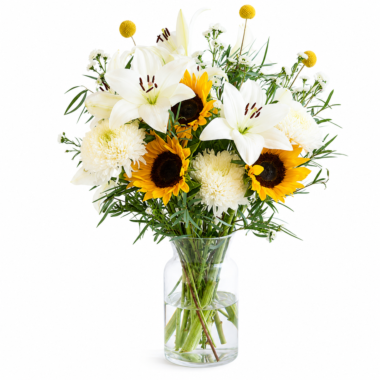 Sunflowers and Lilies