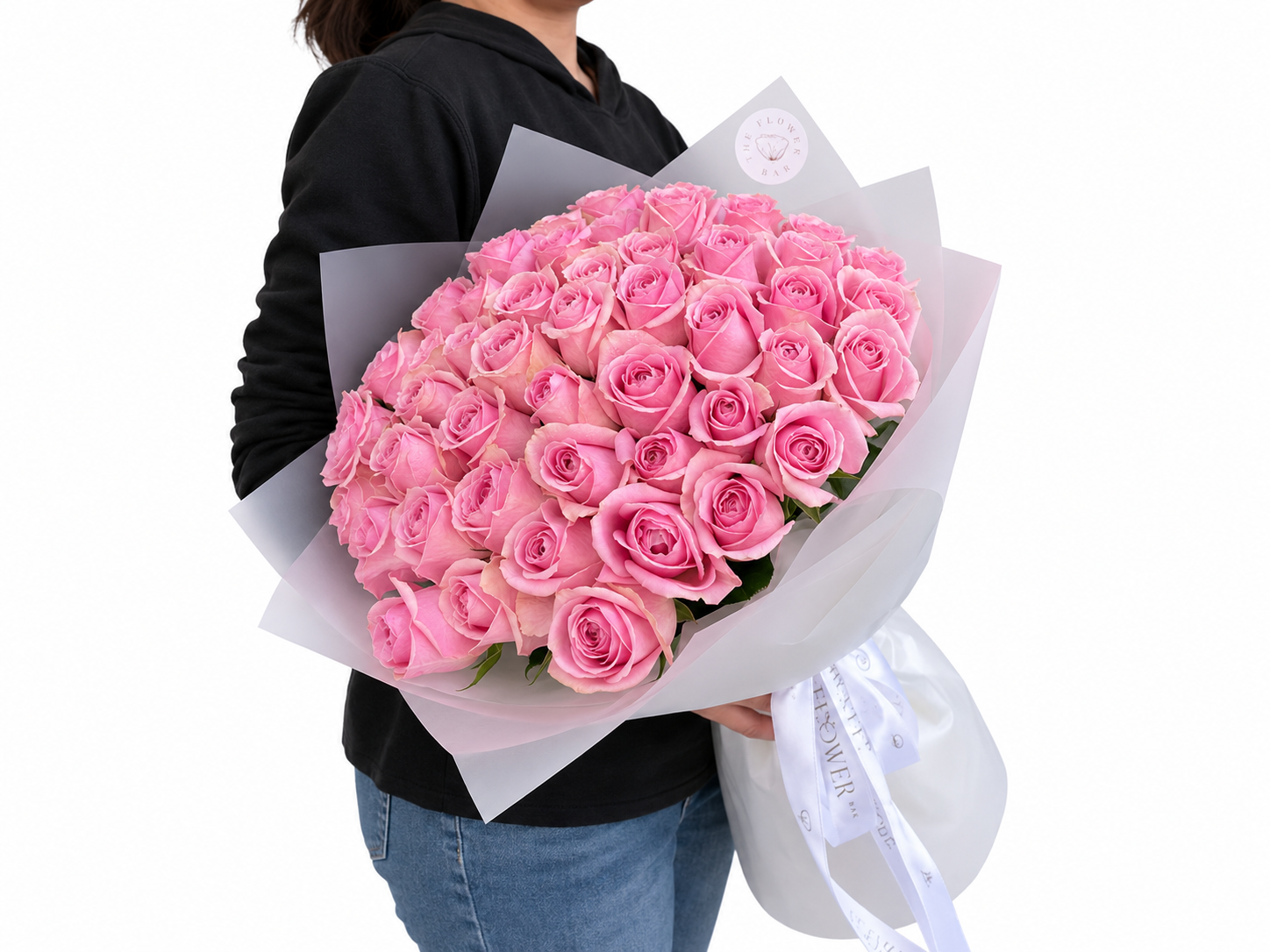 51 Pink Roses Bouquet