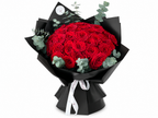 Red Roses in Black Wrapping