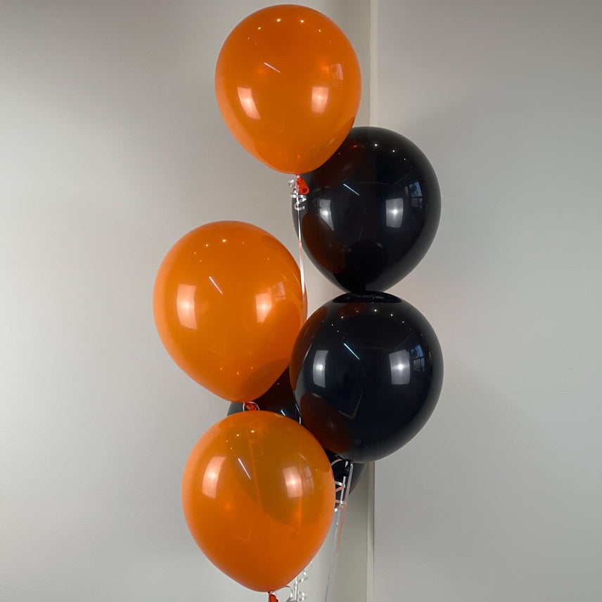 Set of Orange And Black Balloons