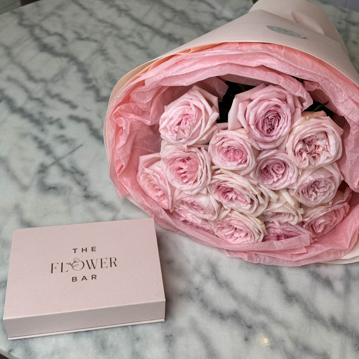 15 Pink O'Hara Roses Bouquet