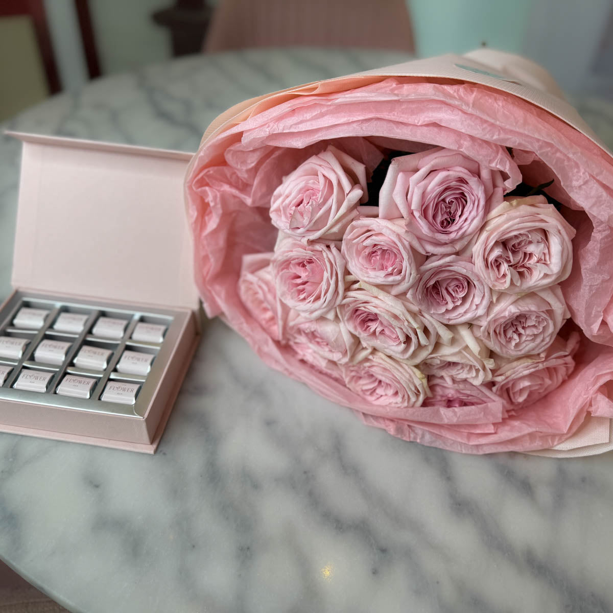 15 Pink O'Hara Roses Bouquet