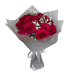 Romantic Red Roses & Baby’s Breath Bouquet