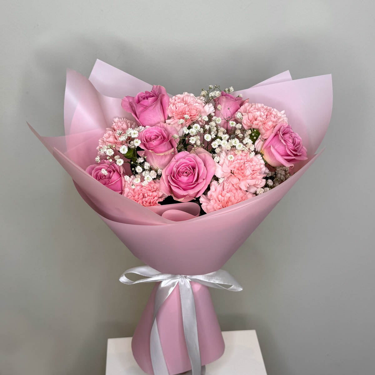 Pink Roses & Carnations Bouquet