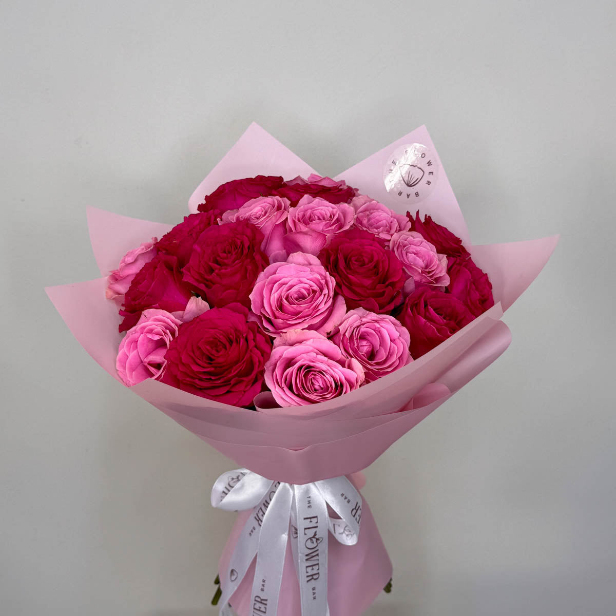 Bouquet Of 21 Mixed Pink Roses