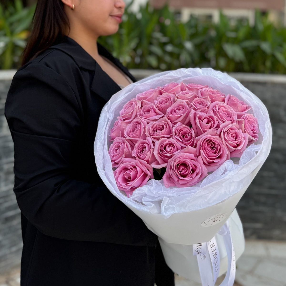 25 Pink Roses Bouquet