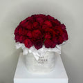 Velvet Box with 35 Red Roses