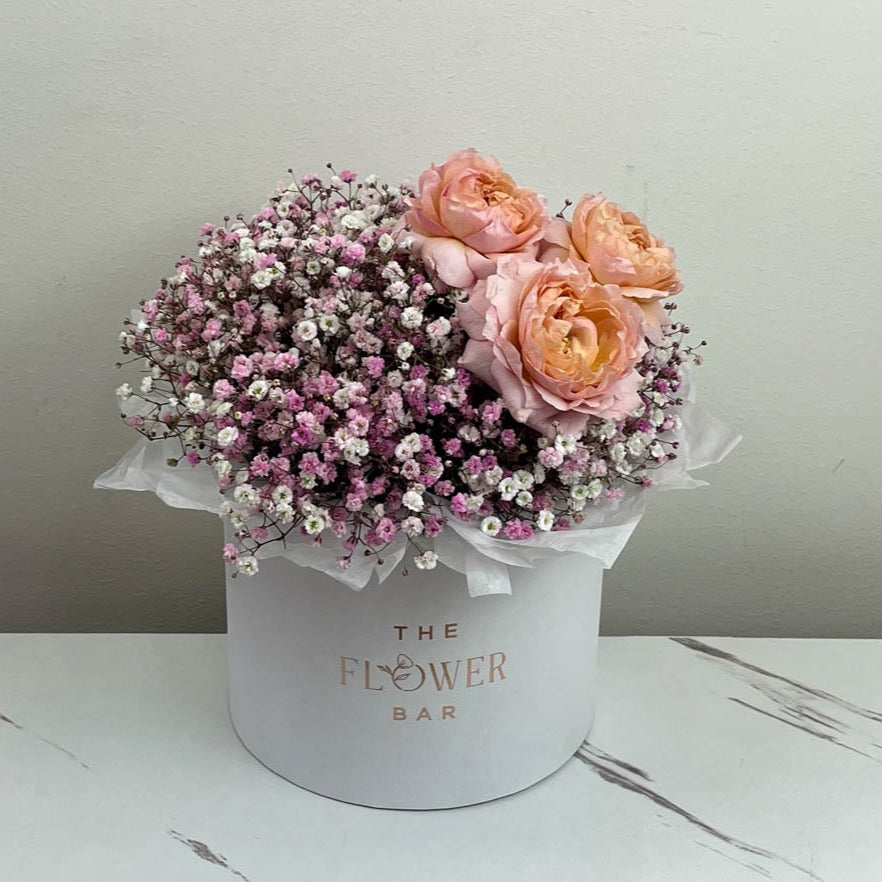 Pink Gypsophila And Rose