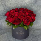 Grey Box with 19 Red Roses