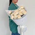 15 White O'Hara Roses Bouquet