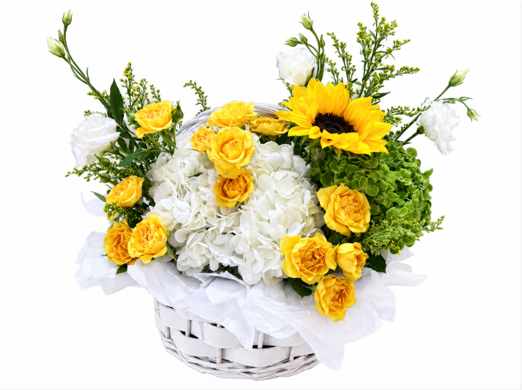 Sunshine Garden Flower Basket