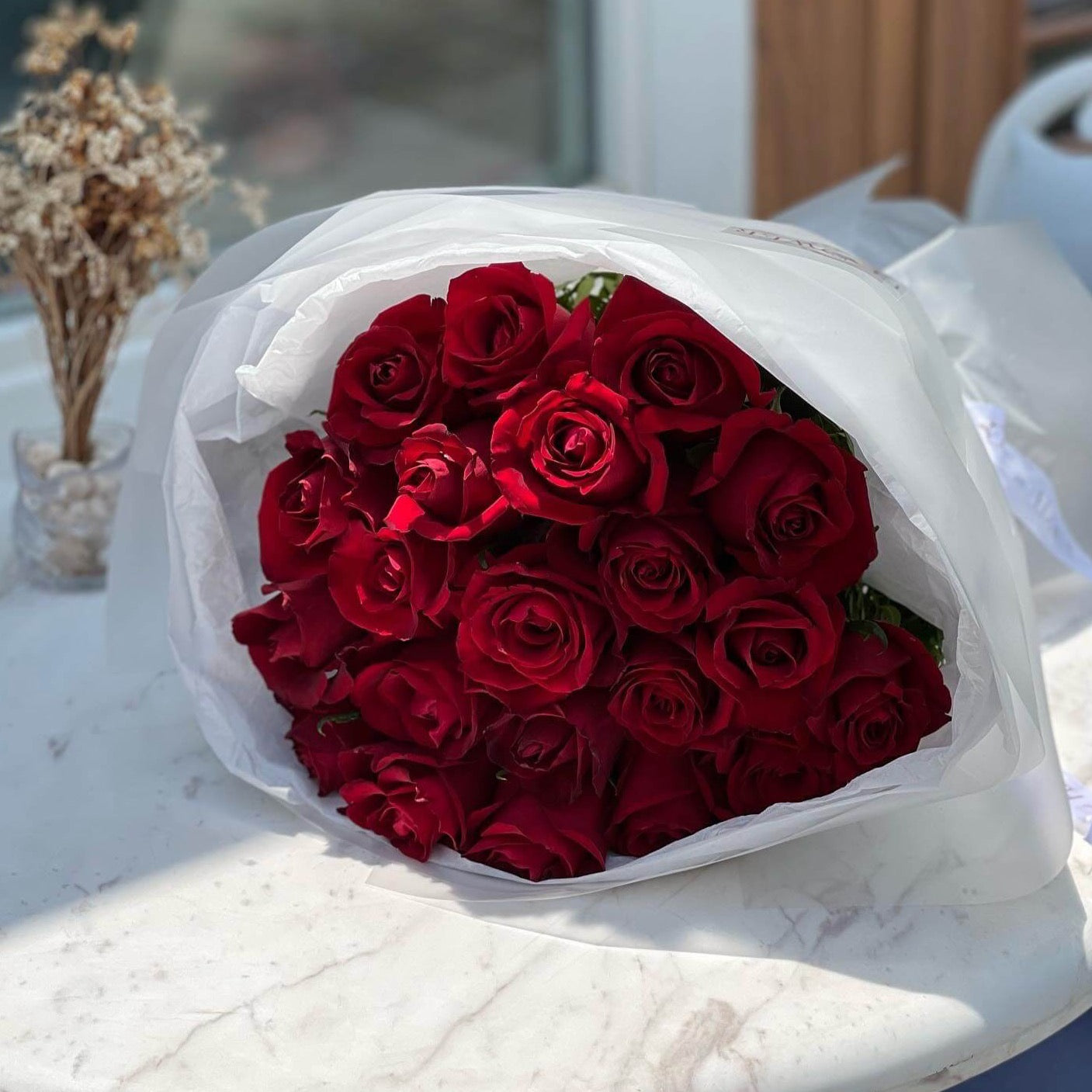 Red Roses Round Bouquet