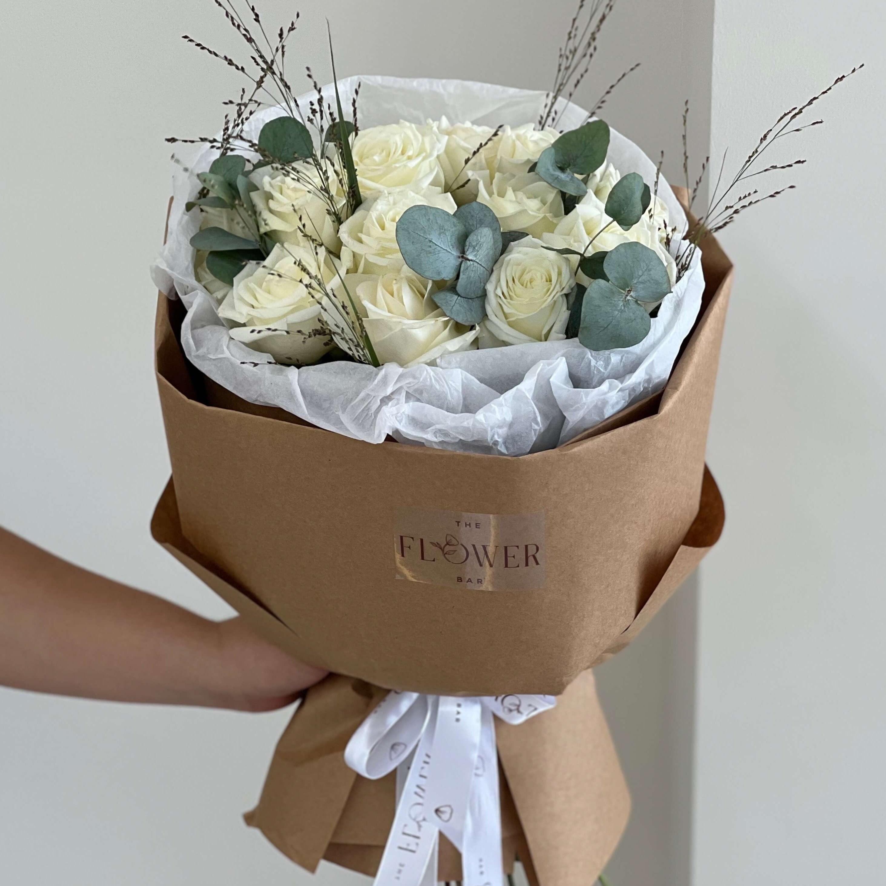 Букет белых роз «Аиша»